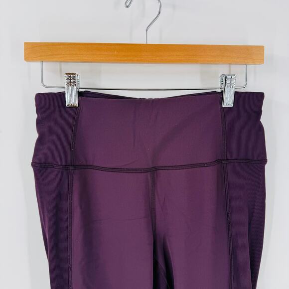 Lululemon Womens Purple High Waist Leggings Nylon Lycra Blend Size 8 - Picture 4 of 8